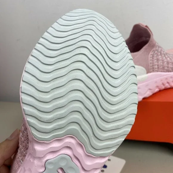 Nike React Phantom Run Flyknit 2 Womens Pink Glaze Laceless Half Box - Picture 10 of 16